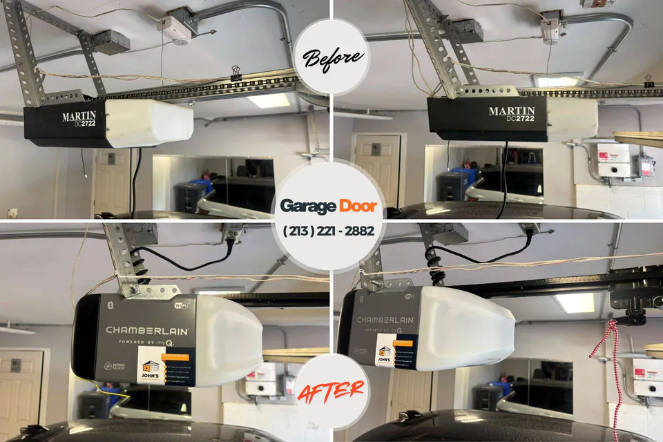Before and after: garage door repair East Missoula, MT